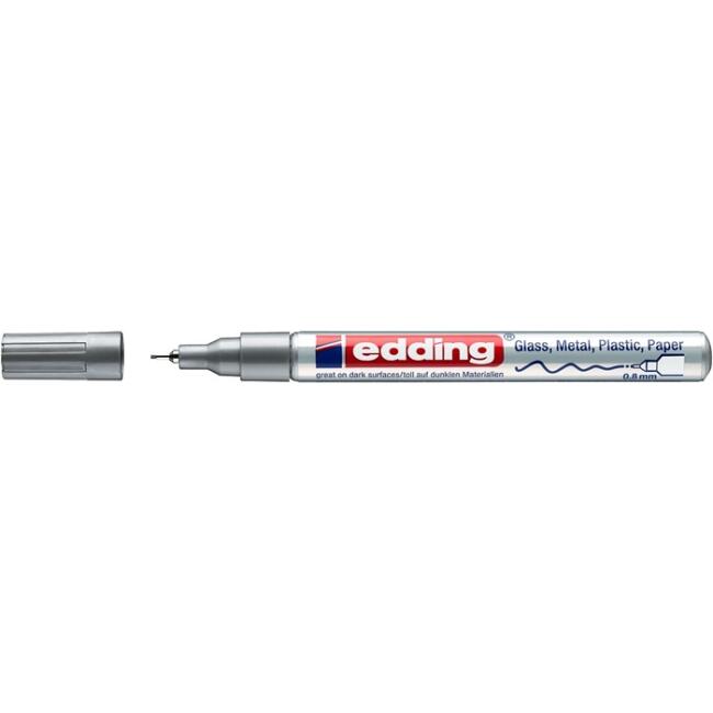 Edding 780 Hobi Sanat Kalemi 0.8 mm Gümüş - 1