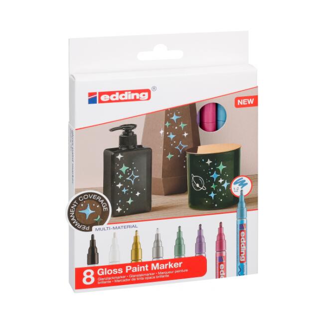 Edding Gloss Paint Marker - 8’li - 1-2mm - 1