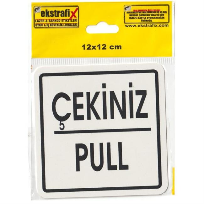 Ekstrafix Çekiniz Etiketi 12x12 cm N:256 - 1