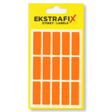 Ekstrafix Etiket 36x12 mm 75'li Floresan Turuncu SC-010FLT - Ekstrafix