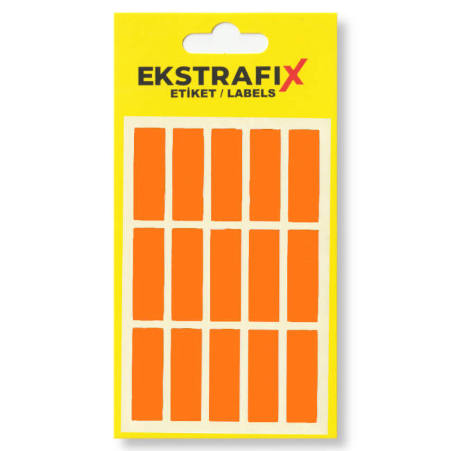 Ekstrafix Etiket 36x12 mm 75'li Floresan Turuncu SC-010FLT - 1