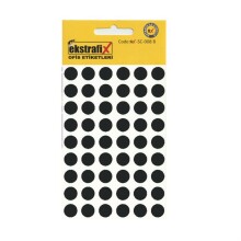 Ekstrafix Yuvarlak Etiket 10 mm Siyah - EKSTRAFİX