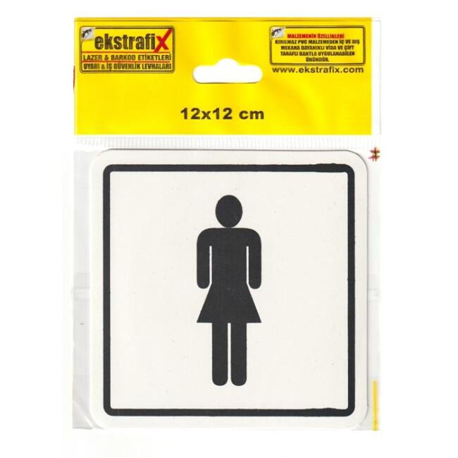 Ektrafix Kadın WC Etiket 12x12 cm N:208 - 1
