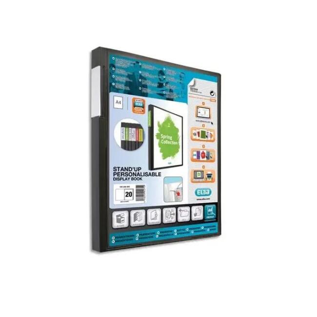 Elba Onden Ceplı Sunum Dosyası Databook A4 20Lı Siyah - 1