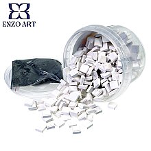 Enzo Art Maket Doğal Mozaik Taşı 1/24 Beyaz 300lü  (E10xB4XD10mm) - 1