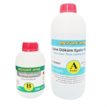 Epakem Kalın Döküm Epoksi Reçine + Sertleştirici 1000 gr + 500 gr - Epakem