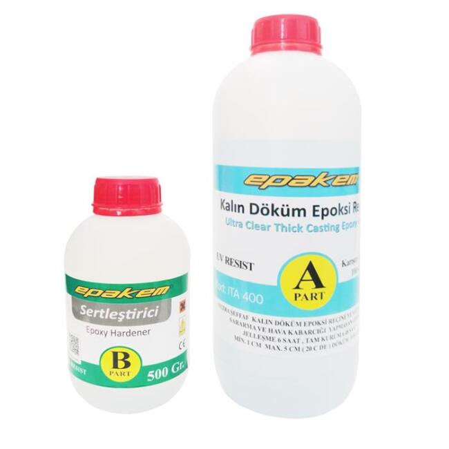 Epakem Kalın Döküm Epoksi Reçine + Sertleştirici 1000 gr + 500 gr - 1