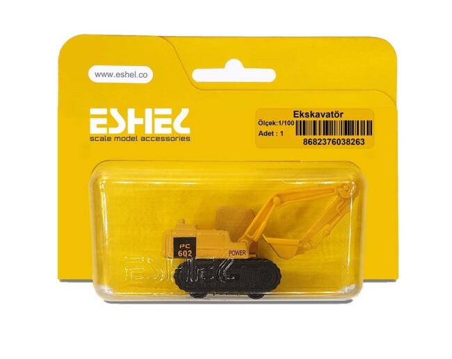 Eshel Maket Taşıt Iş Makinesi 1/100 N:8682376038263 Ekskavator Kum Makinesi uzun. 45mm+ Boyu 27mm) - 2