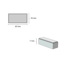 Eshel Maket 1:12 Ölçek Çizgili Cephe Tuğlası Gri + Harç 200’lü 20x10x7 mm - 8