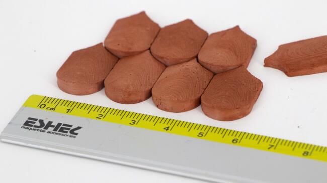 Eshel Maket 1:12 Ölçek Pul Çatı Kremiti + Harç 250 Adet 24x15x4 mm) - 2