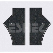 Eshel Maket 1:200 Ölçek Yol Sağa Sola Çıkış Yolu 35x115 mm 2 Adet Karton - ESHEL