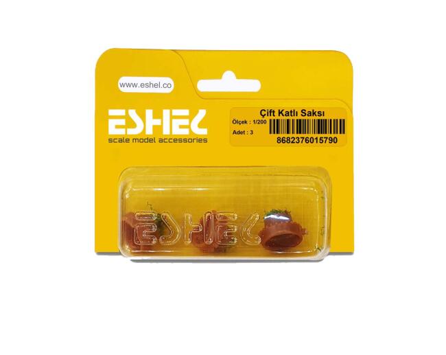 Eshel Maket 1:50 Ölçek Çift Katlı Saksı 2’li N:8682376015769 - 2