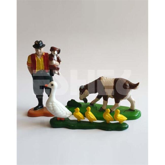 Eshel Maket 1:50 Ölçek Çiftçi ve Evcil Hayvanlar 3’lü - 1