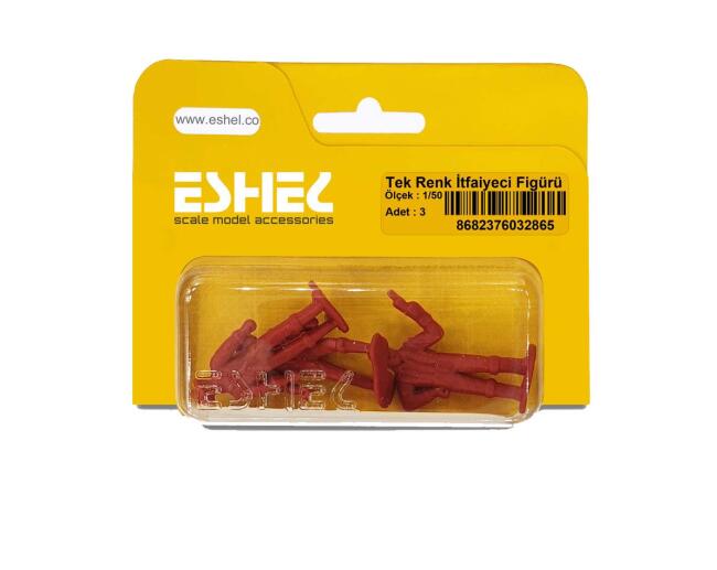 Eshel Maket 1:50 Ölçek Tek Renk İtfaiyeci Figürü 3 Adet - 2