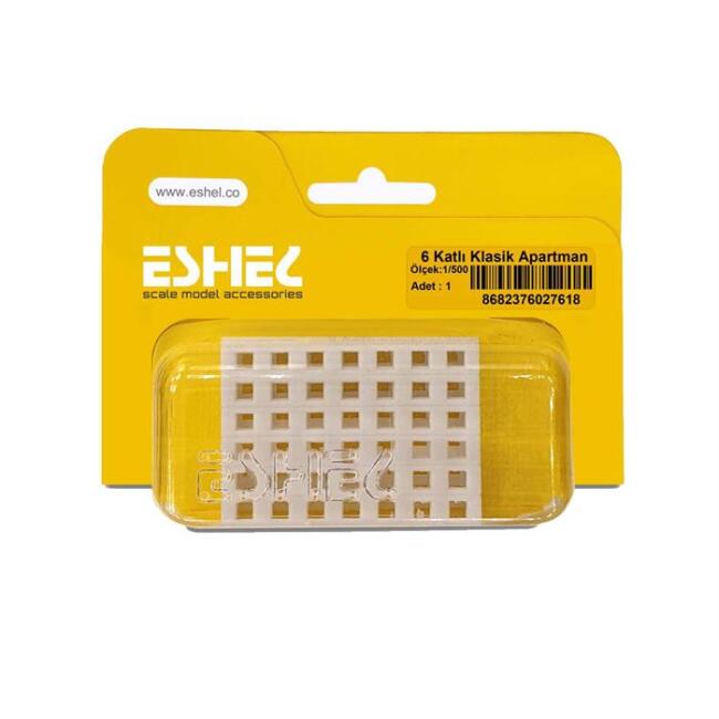 Eshel Maket 1:500 Ölçek 6 Katlı Klasik Apartman 1 adet - 1