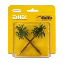 Eshel Maket Ağaç Palmiye Açık Yeşil 11 cm 2’li N:8682376011532 - ESHEL