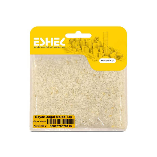 Eshel Maket Beyaz Doğal Moloz Taş 120 g - 1