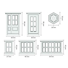 Eshel Maket Dogal Tas Pencere- Kapı Setı 1/24 Beyaz 6Ad. (Kapı 35X65Mm & Pencere 24X40Mm) - Eshel (1)