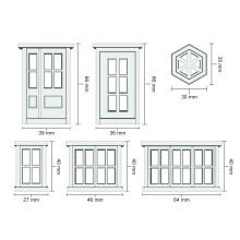 Eshel Maket Dogal Tas Pencere- Kapı Setı 1/24 Beyaz 6Ad. (Kapı 35X65Mm & Pencere 24X40Mm) - ESHEL (1)