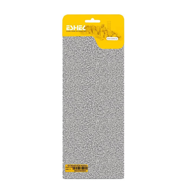 Eshel Maket Gri Renkli Kum Karton 1:100 Ölçek 10x25 cm 3 Adet - 1