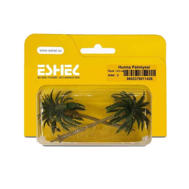 Eshel Maket Hurma Palmiyesi 8.5 cm 2 adet - 1