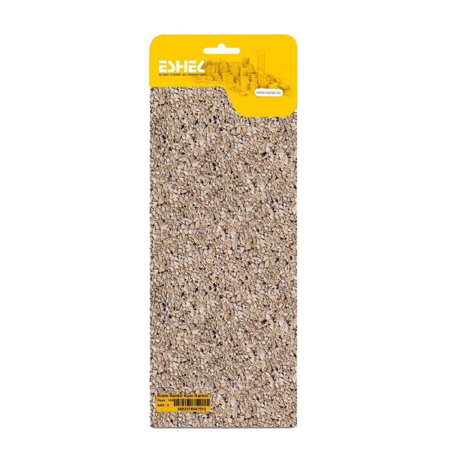 Eshel Maket Krem Renkli Kum Karton 1:50 Ölçek 10x25 cm 3 Adet - 1