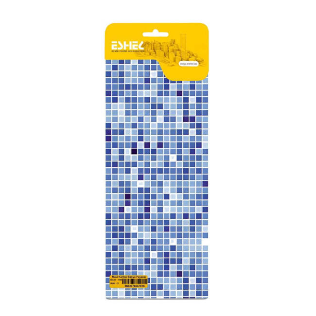 Eshel Maket Mavi Karton Banyo Fayansı 1:50 Ölçek 10x25 cm 3 Adet - 1