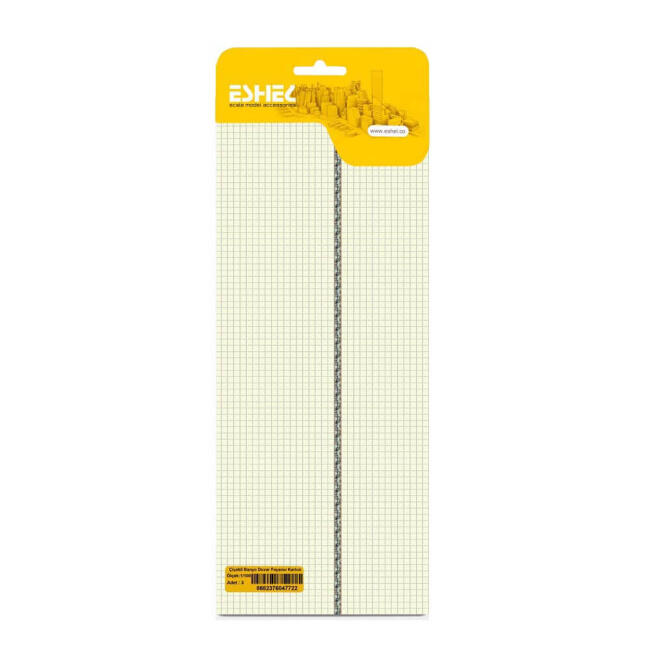 Eshel Maket Çiçekli Banyo Duvar Fayansı Karton 1:100 Ölçek 10x25 cm 3 Adet - 1