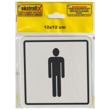 Extrafix Bay WC Etiket 12x12 cm N:216 - EKSTRAFİX