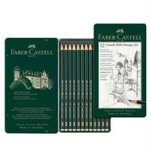 Faber Castell Seri 9000 Dereceli Kurşun Kalem Design Set 12’li 5B-5H - 4
