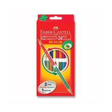 Faber Castell Bicolor Çift Taraflı Boya Kalemi 24 Renk - Faber Castell