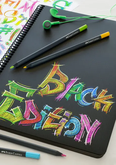 Faber Castell Black Edition Kuruboya Kalem Seti 12li Neon ve Pastel Renkler 116410 - 2