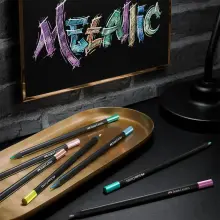 Faber Castell Black Edition Kuruboya Kalem Seti 12li Neon ve Pastel Renkler 116410 - 4