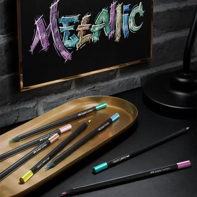 Faber Castell Black Edition Kuruboya Kalem Seti 12li Neon ve Pastel Renkler 116410 - 4