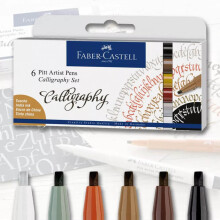 Faber Castell Creative Studio Pitt Artist Pens Kaligrafi Kalemi Seti 6'lı 16 75 06 - 3