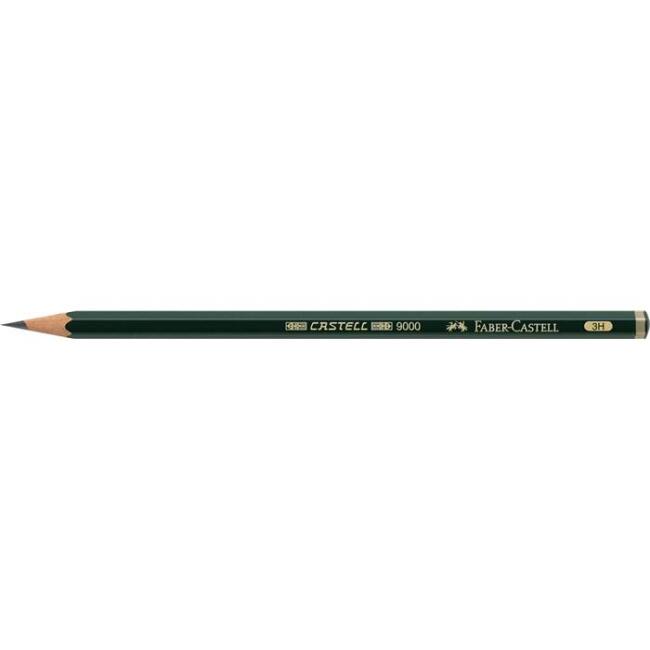 Faber Castell Seri 9000 Dereceli Kurşun Kalem 3H - 1