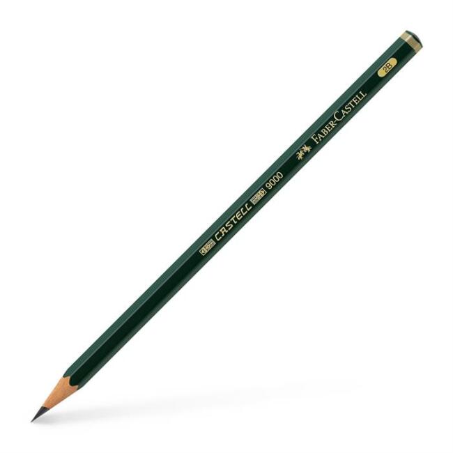Faber Castell 9000 Dereceli Kurşun Kalem 2B - 1