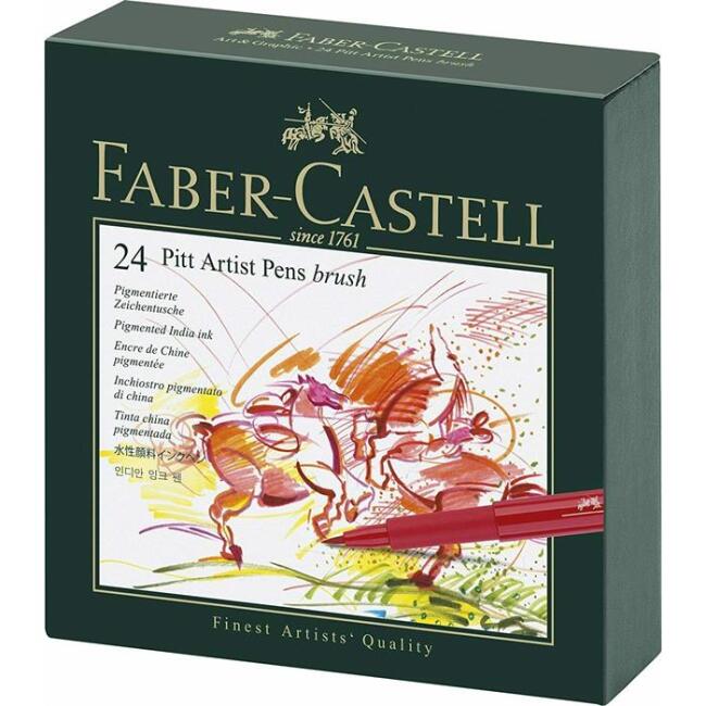 Faber Castell Fırça Uc Kalem Studio Set Pitt Artist Pen Brush B 24’lü N:5188167147 - 1