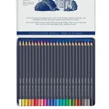 Faber Castell Goldfaber Metal Kutuda Kuruboya Kalem Seti 24'lü 11 47 24 - Faber Castell (1)