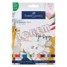 Faber Castell Goldfaber Sketch Çift Taraflı Fırça Uçlu Marker Seti 12li + Blender 164712 - 1