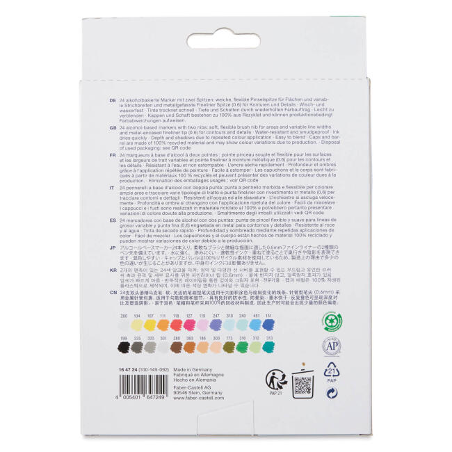 Faber Castell Goldfaber Sketch Çift Taraflı Fırça Uçlu Marker Seti 24'lü 164724 - 2