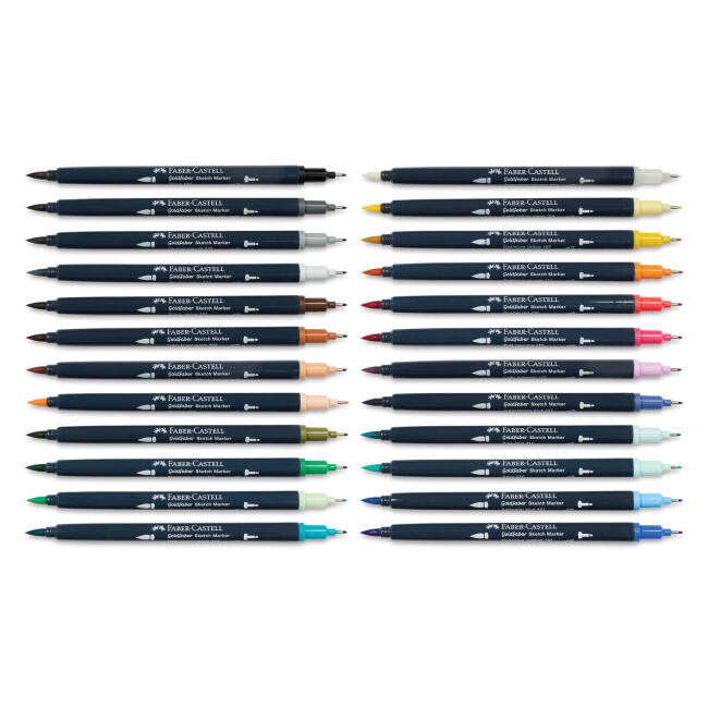 Faber Castell Goldfaber Sketch Çift Taraflı Fırça Uçlu Marker Seti 24'lü 164724 - 3