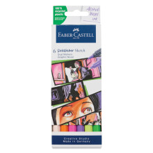 Faber Castell Goldfaber Sketch Çift Taraflı Fırça Uçlu Marker Seti 6lı Graphic Novel Tone 164810 - Faber Castell