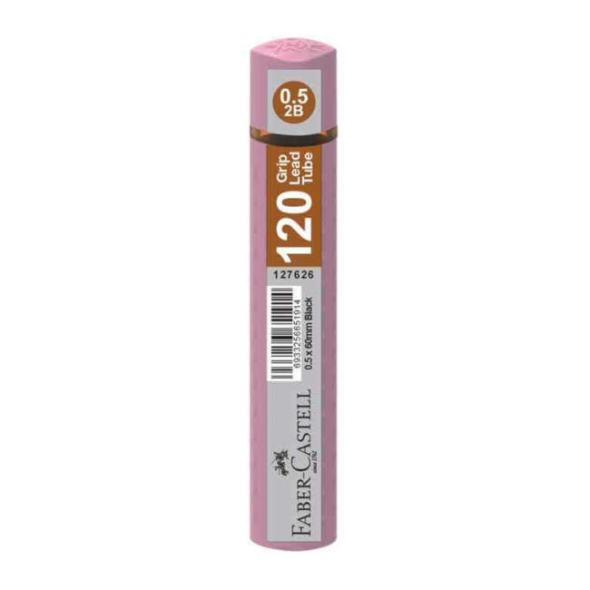 Faber Castell Grip Mekanik Kalem Yedek Uç 0.5 mm 2B 60 mm 120'li Pembe Kutu - 1