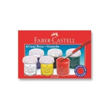 Faber Castell Guaj Boya Seti Red Line Kavanoz 15Ml 6Lı N:5170160400 - Faber Castell (1)