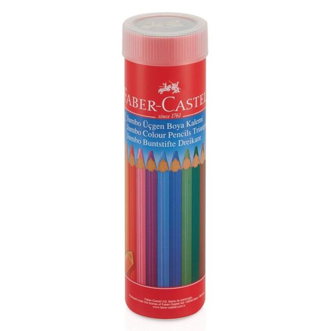 Faber Castell Jumbo Üçgen Boya Kalemi 12'li 5173 116615 - 1