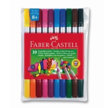 Faber Castell Keçeli Kalem Çift Uçlu 10 Renk - Faber Castell