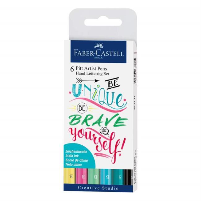 Faber Castell Pitt Artist Pen Fırça Uçlu El Yazısı Seti 6 Parça - 1