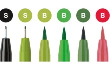 Faber Castell Pitt Artist Pen Kaligrafi Seti Yeşil Tonlar 6 Renk - Faber Castell (1)