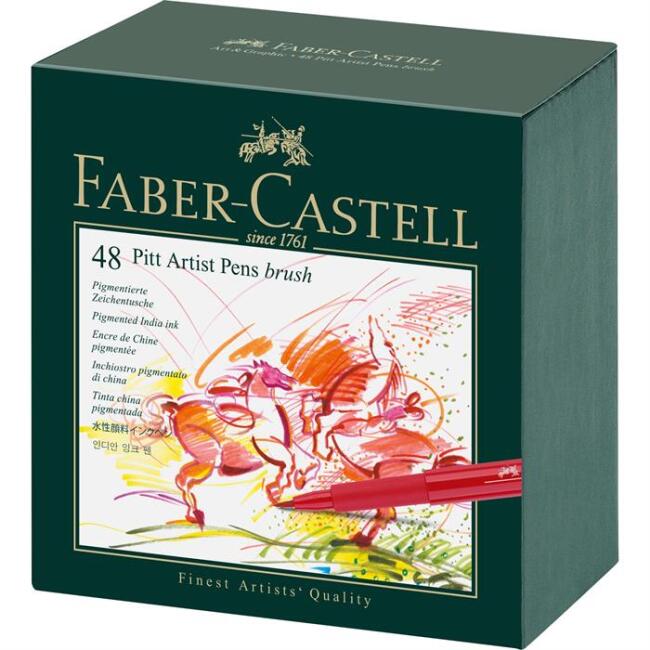 Faber Castell Pitt Fırça Uçlu Marker Set 48 Renk - 1